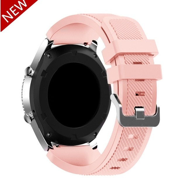 20mm 22mm Band for Samsung Galaxy Watch 3/46mm/42mm/active 2 Gear s3 Frontier/S2 silicone bracelet H