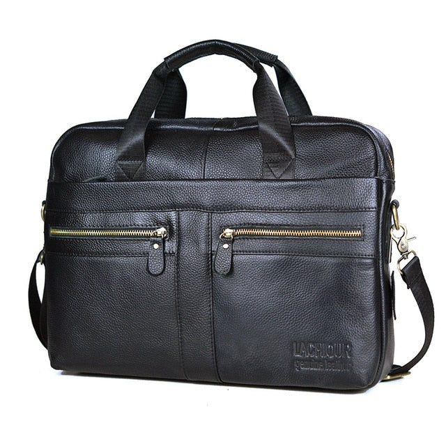 Men Genuine Leather Handbags Casual Leather Laptop Bags Male Business Travel Messenger Bags Men'