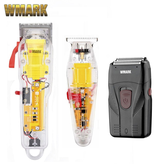 2020 WMARK New Model NG-108 Rechargeable Hair Cutting Machine Hair Clippers Trimmer Transparent Cove