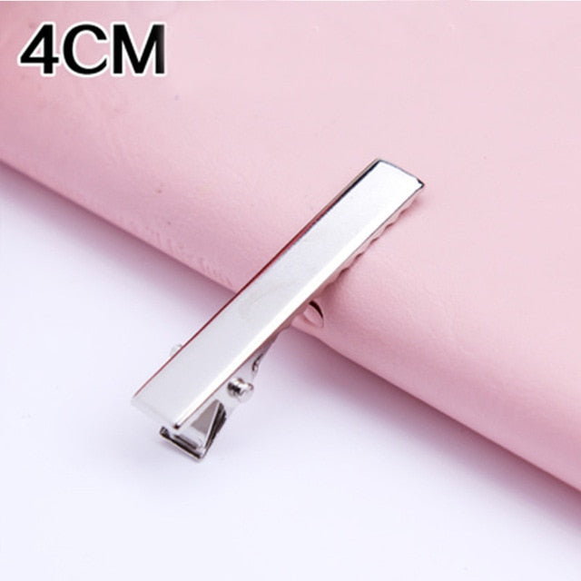 30PCS/Lot High Quality Hair Clips DIY Iron Hairpins 3.2-5.5cm Basic Barrettes Cool Girls Silver-Colo