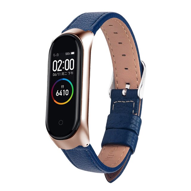 Leather Wrist Bracelet for Xiaomi Mi Band 4 5 6 Sport Strap watch wrist strap For xiaomi mi band 5 b