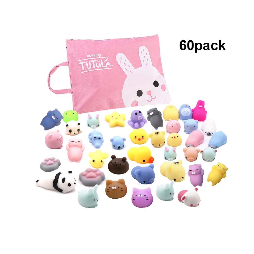 Mochi Squishy Toys with Cute Bag Stress Toy Reward Toys for Kids