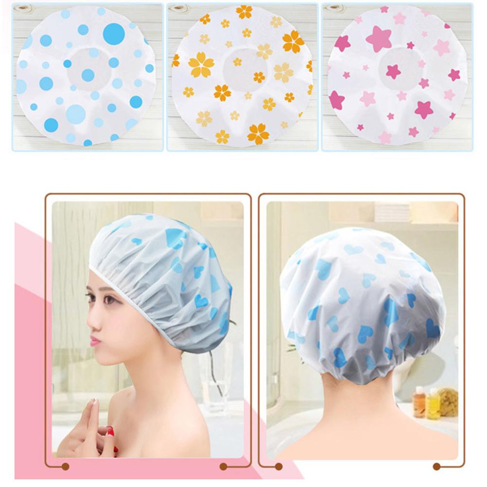 Sale Shower Cap Waterproof High Quality Hair Salon Elastic 1PC Thicken For Women Bath Hat Bathroom P