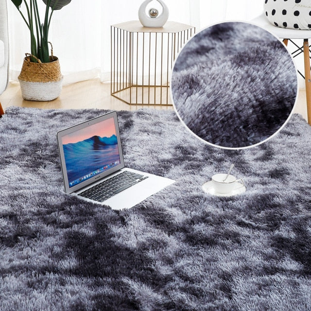 Plush Carpet Living Room Decoration Fluffy Rug Thick Bedroom Carpets Anti-slip Floor Soft Lounge Rug