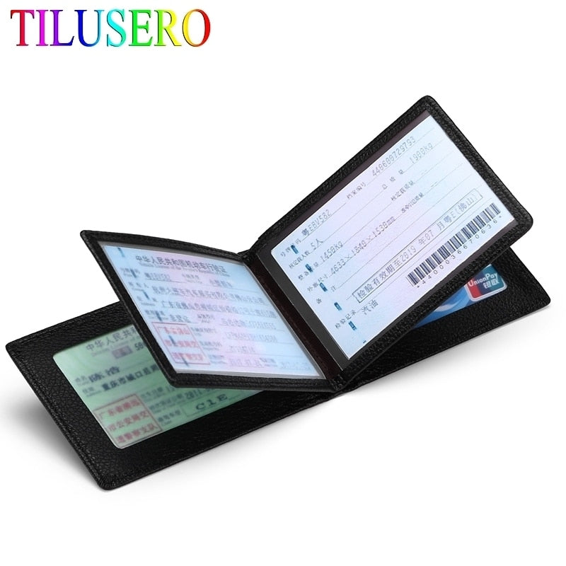 New Driver License Holder PU Leather Card Bag For Car Driving Documents Business ID Passport Card Wa