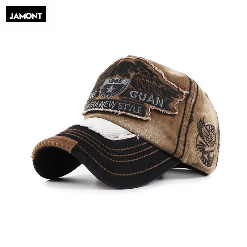 JAMONT Men's Retro Washed Baseball Cap Fitted Cap Snapback Hat for Men Bone Women Gorras Casual 