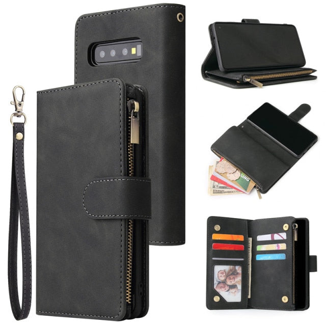 Retro Flip Leather Case for Samsung Galaxy S21 S20 S10 S10e S9 S8 Plus Note 20 10 9 Pro S10/Note20 L