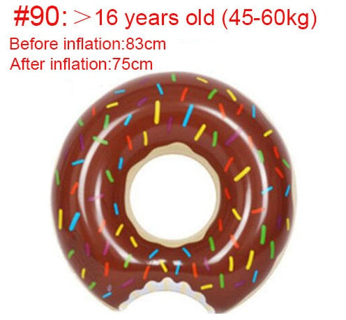 Rooxin Inflatable Swimming Ring Donut Pool Float for Adult Kids Swimming Mattress Circle Rubber Ring