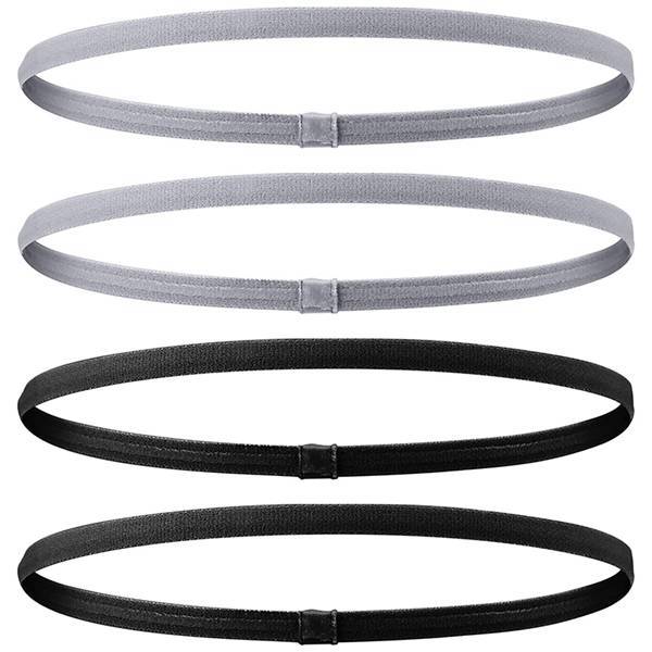 4 Pieces Thick Non-Slip Elastic Sport Headbands Hair Headbands,Exercise Hair and Sweatbands for Wome