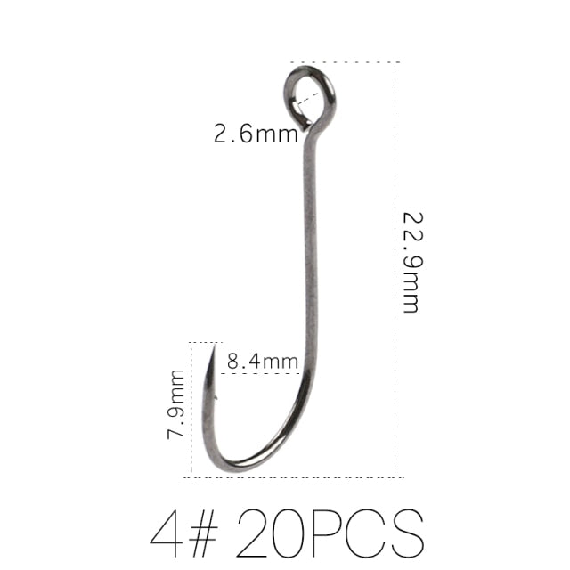 Supercontinent Barb Hook Fishing hook big ring Carbon Steel Single Hooks tackle  Worm Hooks With big