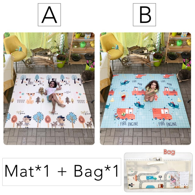 Miamumi Foldable Floor Baby Play Mat Kid Playmat Crawling Carpet Children Toddler Thermal Rug Game P