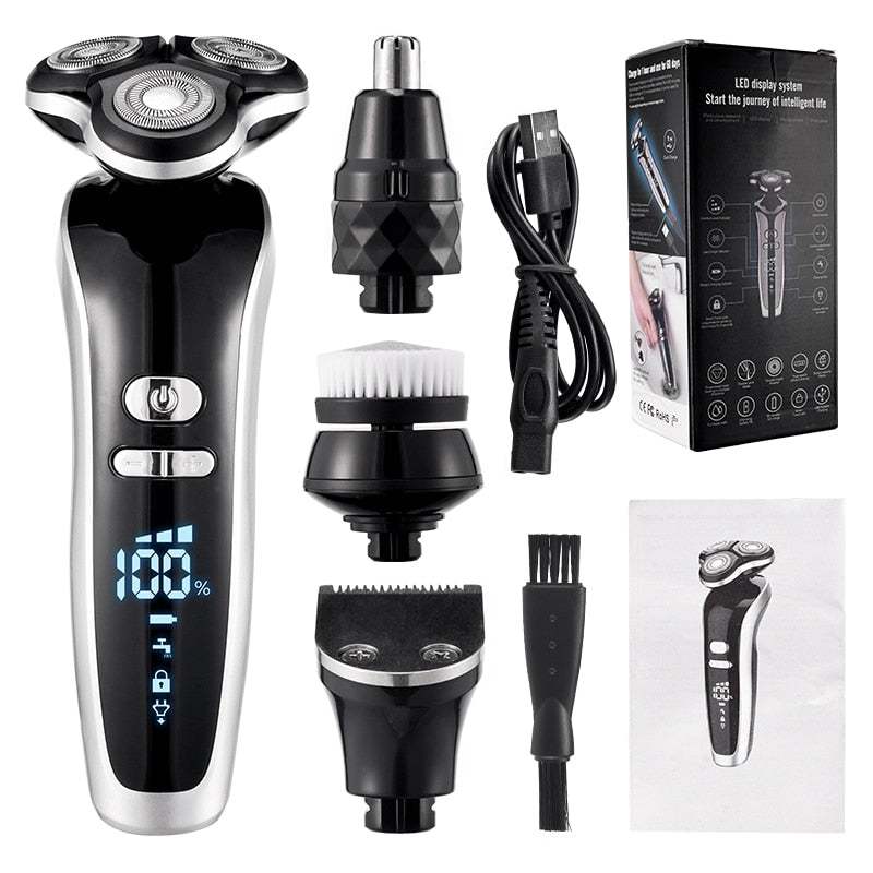 New Electric Shaver For Men 4D Electric Beard Trimmer USB Rechargeable Professional Hair Trimmer Hai