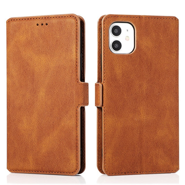 Leather Flip Wallet Case For iPhone 12 13 Mini 11 Pro XS MAX X XR 8 7 6s 6 Plus 5 5s SE 2020 Card St