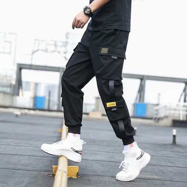 Pleated Straight Pants Men's Fashion Elastic Waist Casual Pants Men St