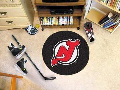 Cheap Rugs For Sale NHL New Jersey Devils Puck Ball Mat 27" diameter