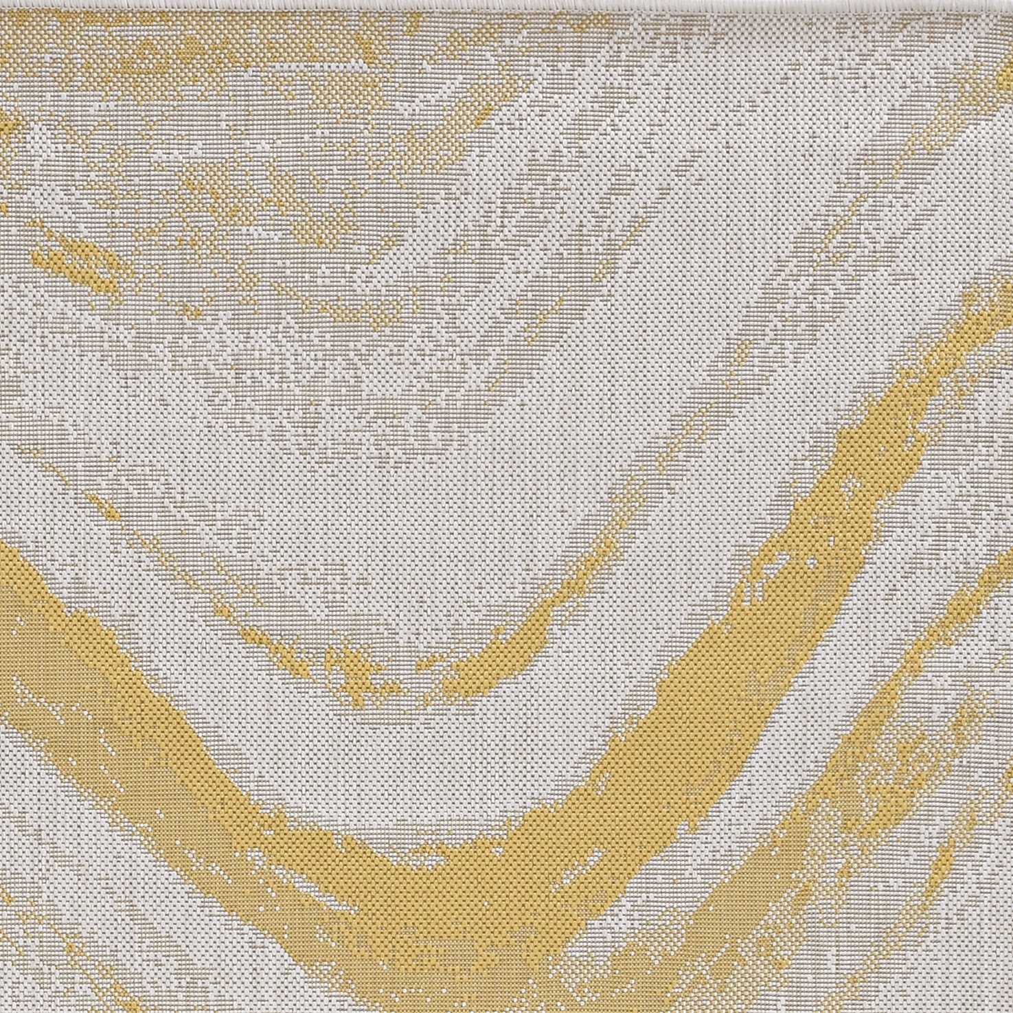 Gold Area Rugs - 63" X 91" X 0.'25" Ivory/Gold Polypropylene Rug