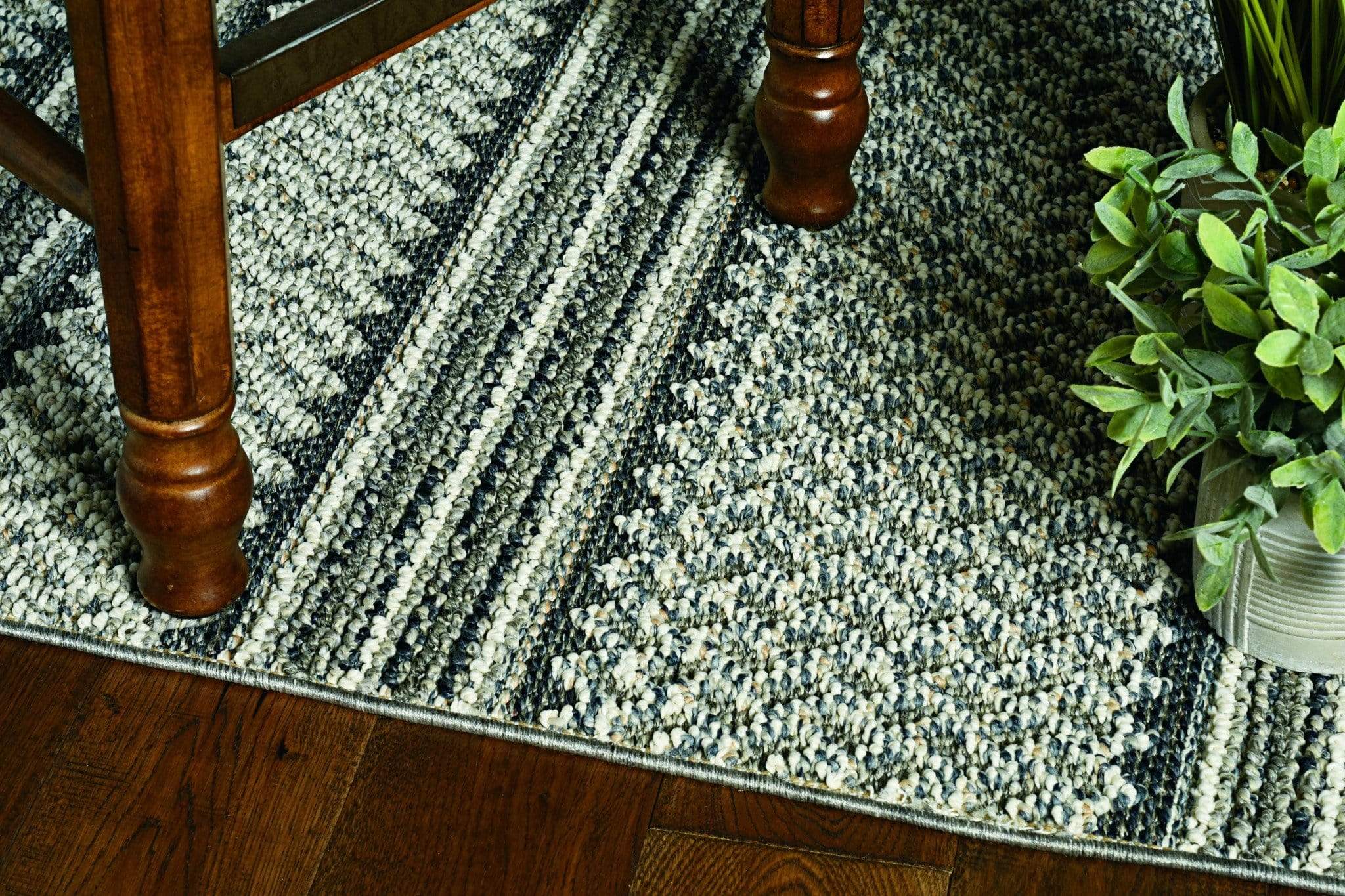 Gray Area Rug - 48" X 69" X 0.'25" Grey Polypropylene Rug