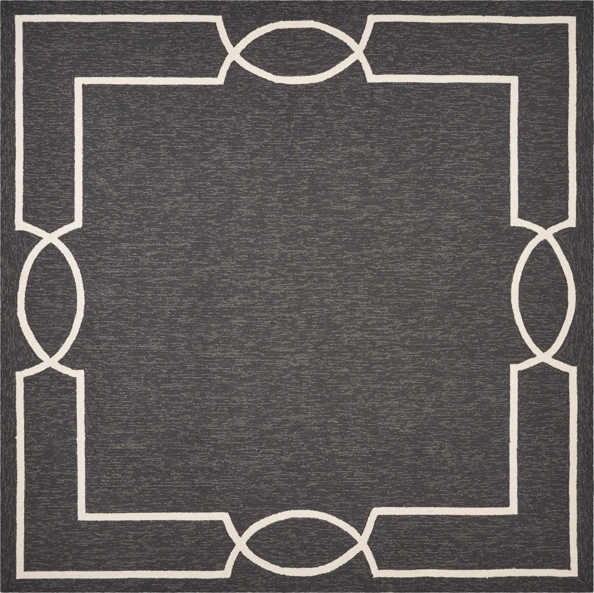 Round Area Rugs - 7' Square UV-treated Polypropylene Onyx Area Rug