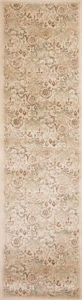 Runner Rugs - 2'2" x 7'11" Runner Polypropylene Ivory Area Rug