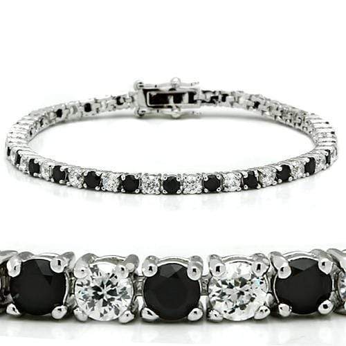 Bracelet For Girls 46903 Rhodium Brass Bracelet with CZ