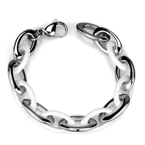 Cute Bracelets 3W1008 Stainless Steel Bracelet with Ceramic in W