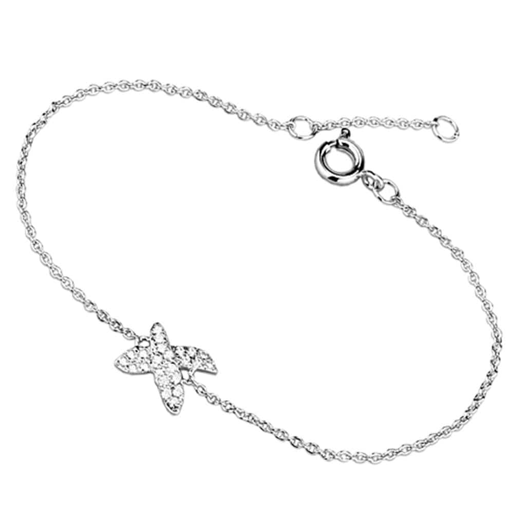 Cute Bracelets 3W405 Rhodium Brass Bracelet with AAA Grade CZ