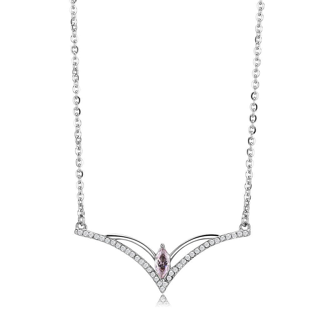 Chain Necklace DA094 Stainless Steel Chain Pendant with AAA Grade CZ