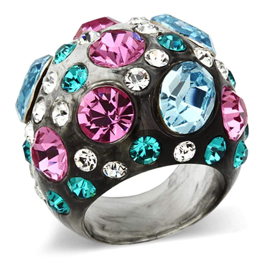 Crystal Rings VL103 Resin Ring with Top Grade Crystal