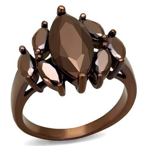 Engagement Rings Sale 3W1173 Coffee light Brass Ring with AAA Grade CZ