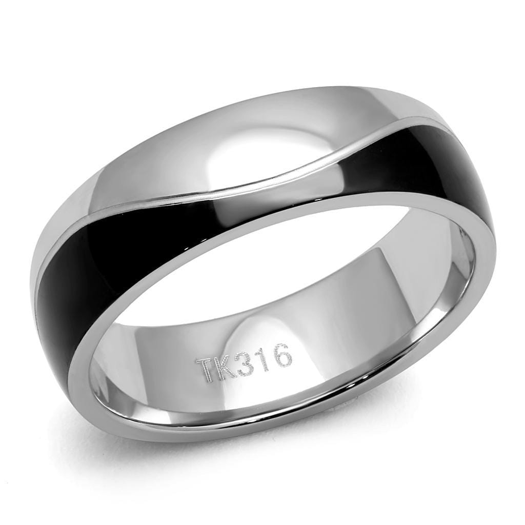 Men's Band Rings TK2567 Two-Tone Black - Stainless Steel Ring