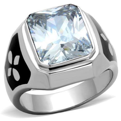 Mens Fashion Rings TK1813 Stainless Steel Ring with AAA Grade CZ