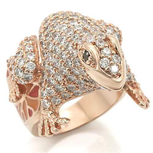 Pandora Rose Gold Rings 0W283 Rose Gold Brass Ring with AAA Grade CZ