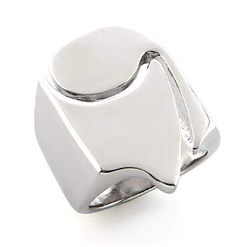 Simple Engagement Rings LO192 Rhodium White Metal Ring