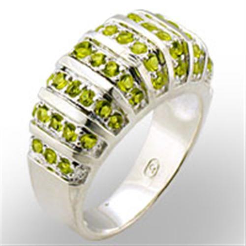 Sterling Silver Ring Set 31814 - 925 Sterling Silver Ring in Peridot