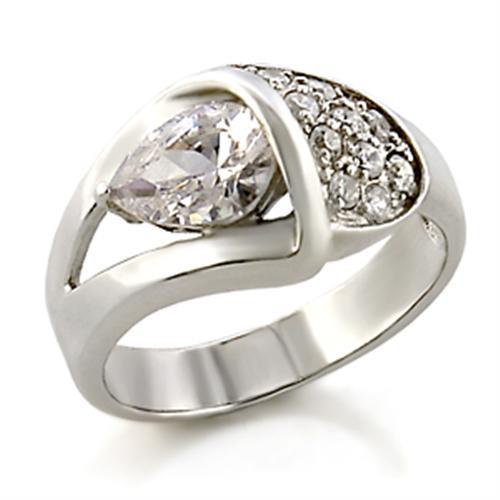 Sterling Silver Ring Set 32128 - 925 Sterling Silver Ring with CZ