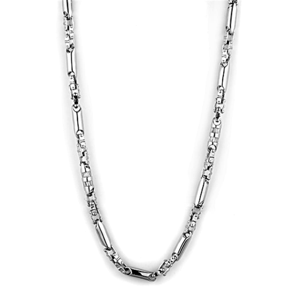 Charm Necklace LO3089 Rhodium Brass Necklace with AAA Grade CZ