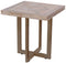 Tables Wood End Tables - 22" x 22" x 24" Wood Cream and Gold Contemporary End Table HomeRoots