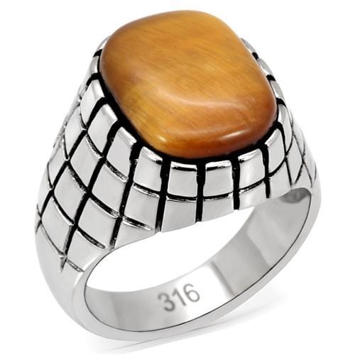 Mens Stainless Steel Rings TK129 Stainless Steel Ring with Synthetic