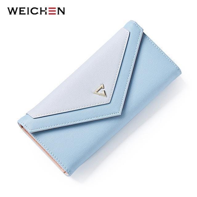 Women Envelope Wallet With Metal Charm