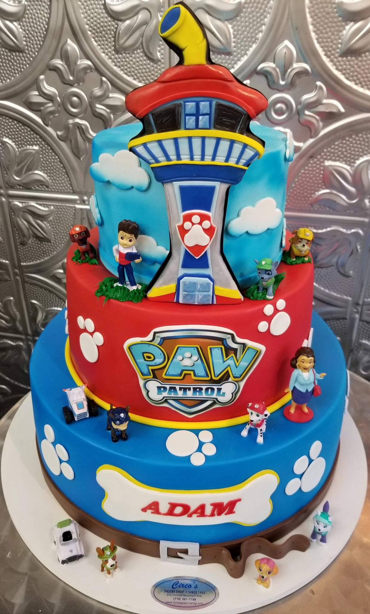 Paw Patrol Named Characters Personalized Edible Cake Topper Image ...