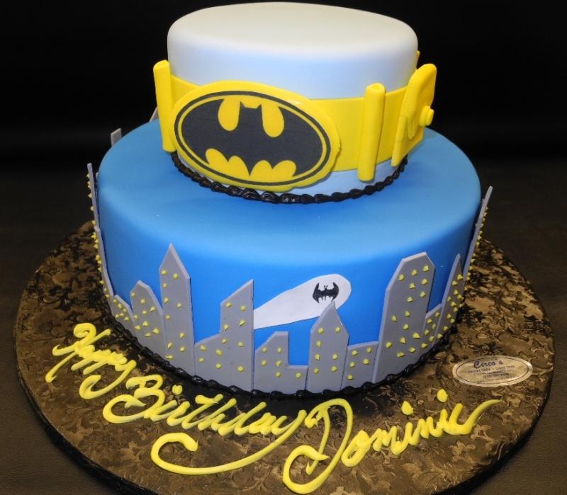 Batman Fondant Birthday Cake - B0778 – Circo's Pastry Shop