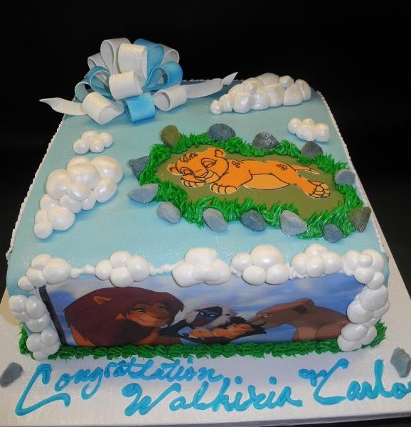 Simba Lion King Baby Shower Cake With Edible Images Bs286 Circo S Pastry Shop
