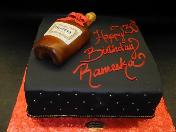 Hennessy Bottle Fondant Cake - CS0184 – Circo's Pastry Shop