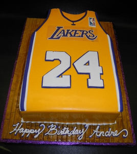 lakers jersey cake