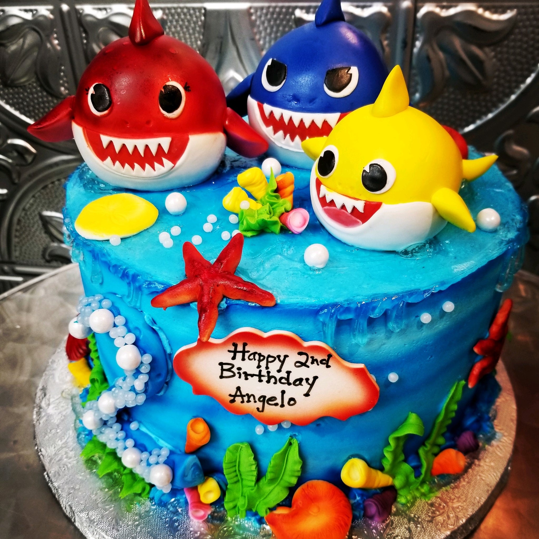 Baby Shark Theme Birthday Cake B0055 Circo S Pastry Shop