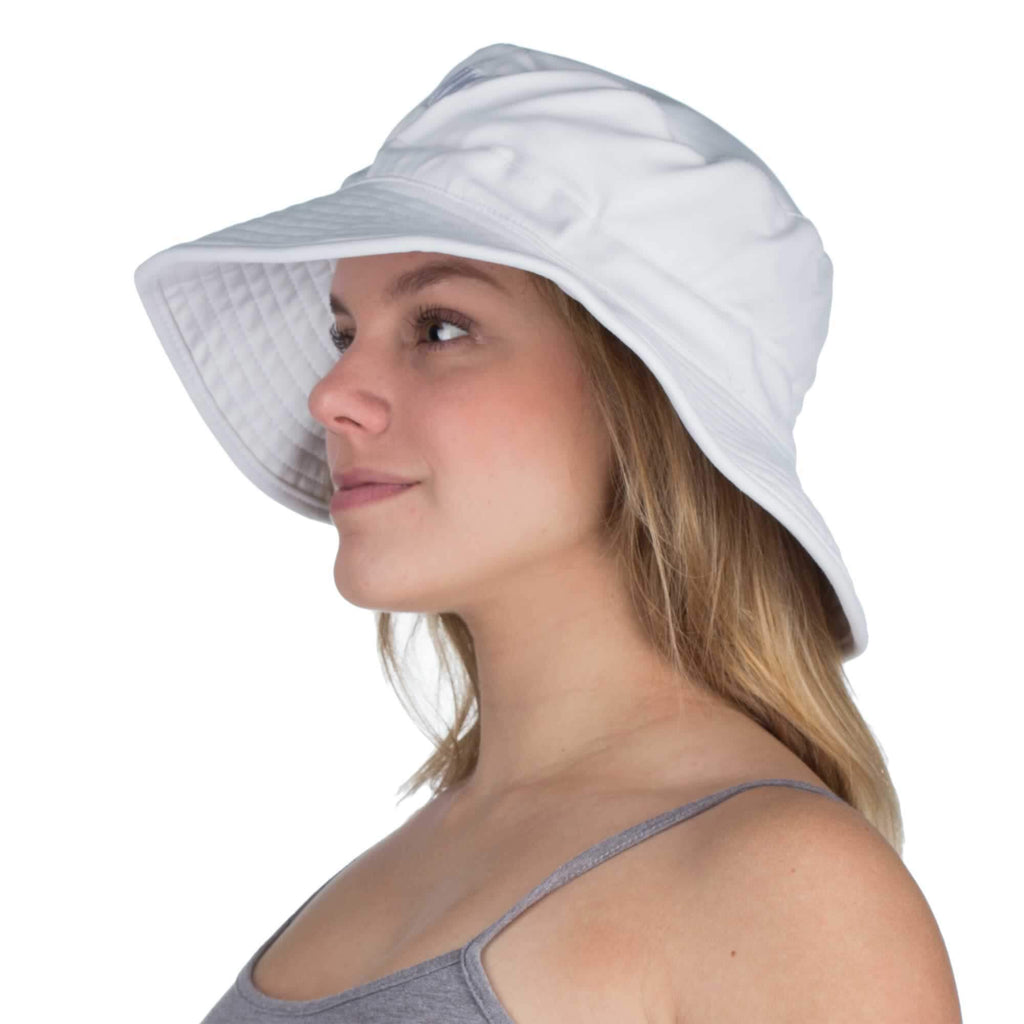 Women&#39;s White Bucket Hat | Products | UV-Blocker