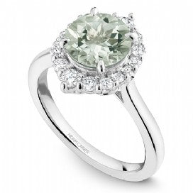 green amethyst engagement ring