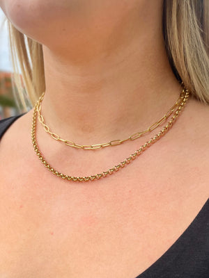 Layered Chain Link Necklace - 27 West
