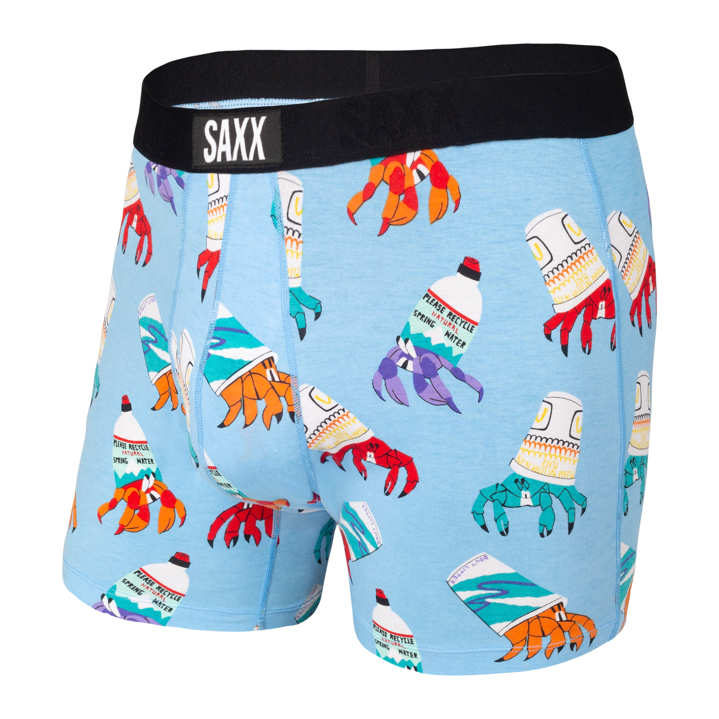 Ultra Boxer Brief Blue Trash Crab Saxx Underwear