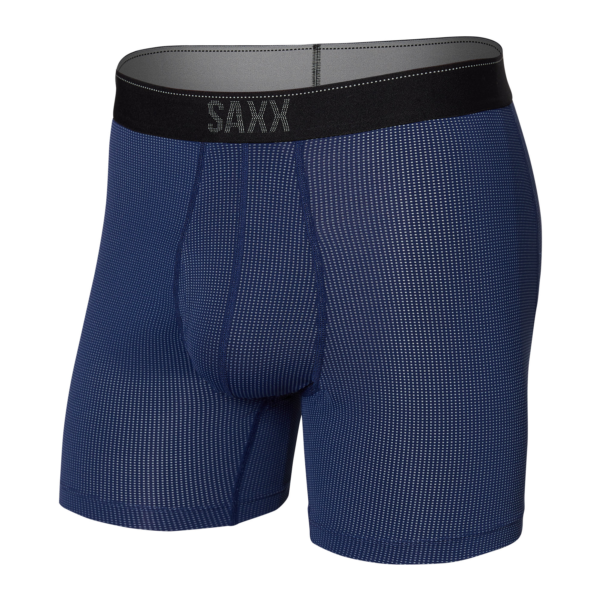 Saxx Underwear Sport Mesh Boxer Brief Fly Stone Blue Boxers : Snowleader